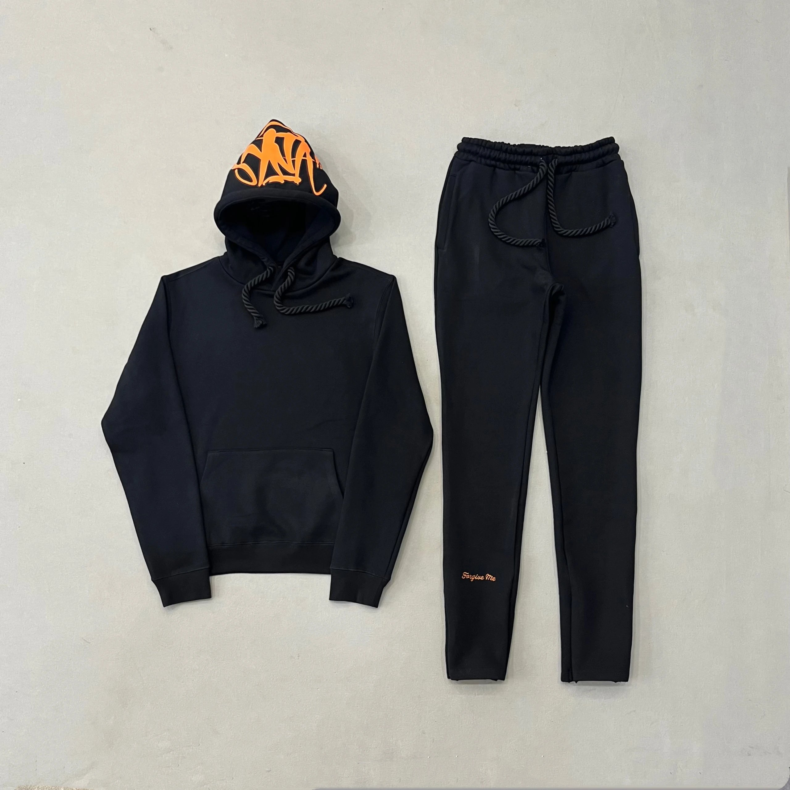 SY Black/Orange-Suit (Hoodie + Sweatpants)