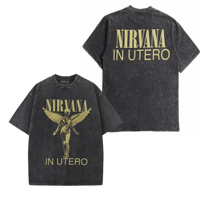 Nirvana Band Graphic Oversized T-Shirt Black - 13