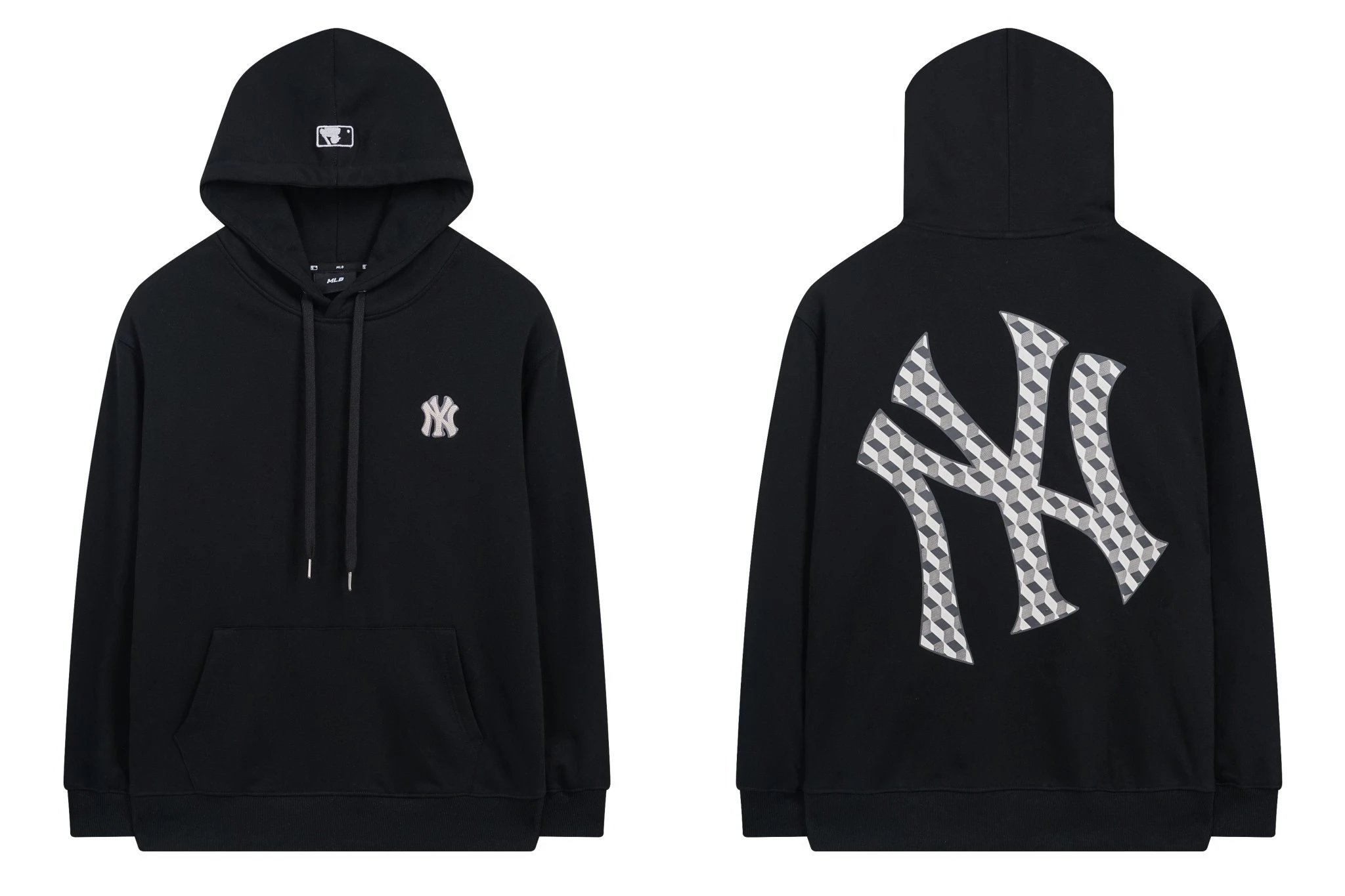 MLB New York Yankees and Boston Red Sox Logo Hoodie in Cream and Olive - 7