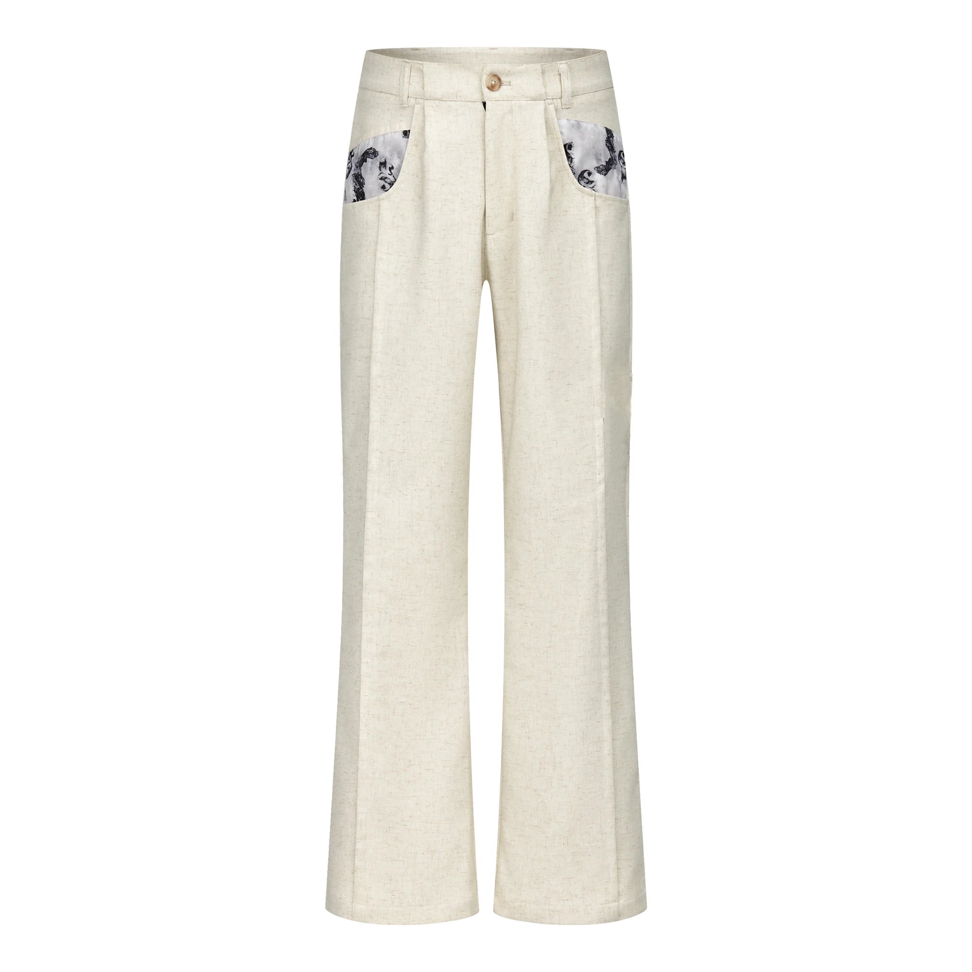 Taichiism Linen Palace Flower pants