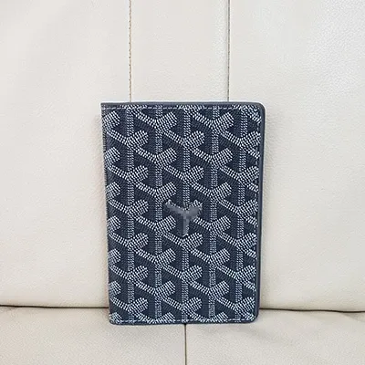 Goyard Saint Louis Passport Cover Navy Blue Card Holder - 1