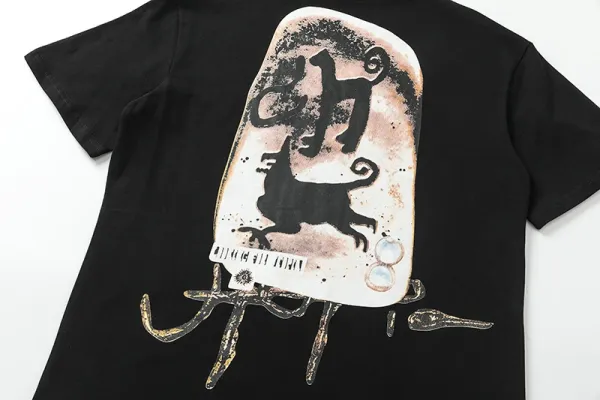 CHAOS x Unknown Artist Flame Demon Graphic T-Shirt White - 14