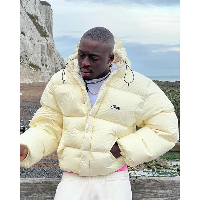 High-Quality American Street Hip-Hop Hooded down Jacket for Men, 2025 New Trendy Brand Winter Thickened Puffer Coat: seller detail photo 2
