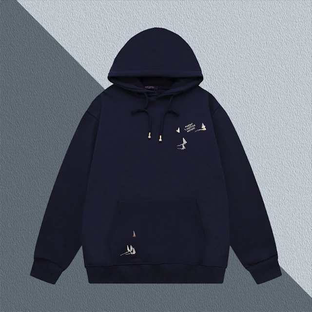 Louis Vuitton Hoodies & Sweatshirts Drawstring pullover hoodie with kangaroo pocket product detail image 2