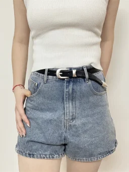 thumbnail for Our Legacy Style Belt Men's Genuine Leather Cowhide Vintage Design Niche Cleanfit Pin Buckle Belt Women