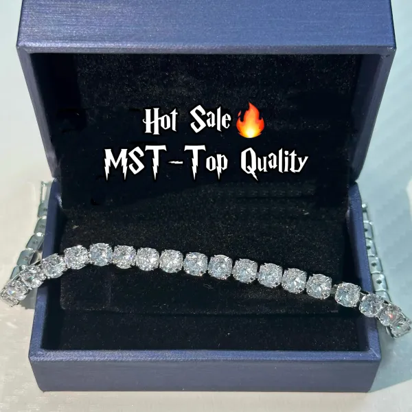 Design Tennis Bracelet Silver Cubic Zirconia Bracelet Jewelry - 2