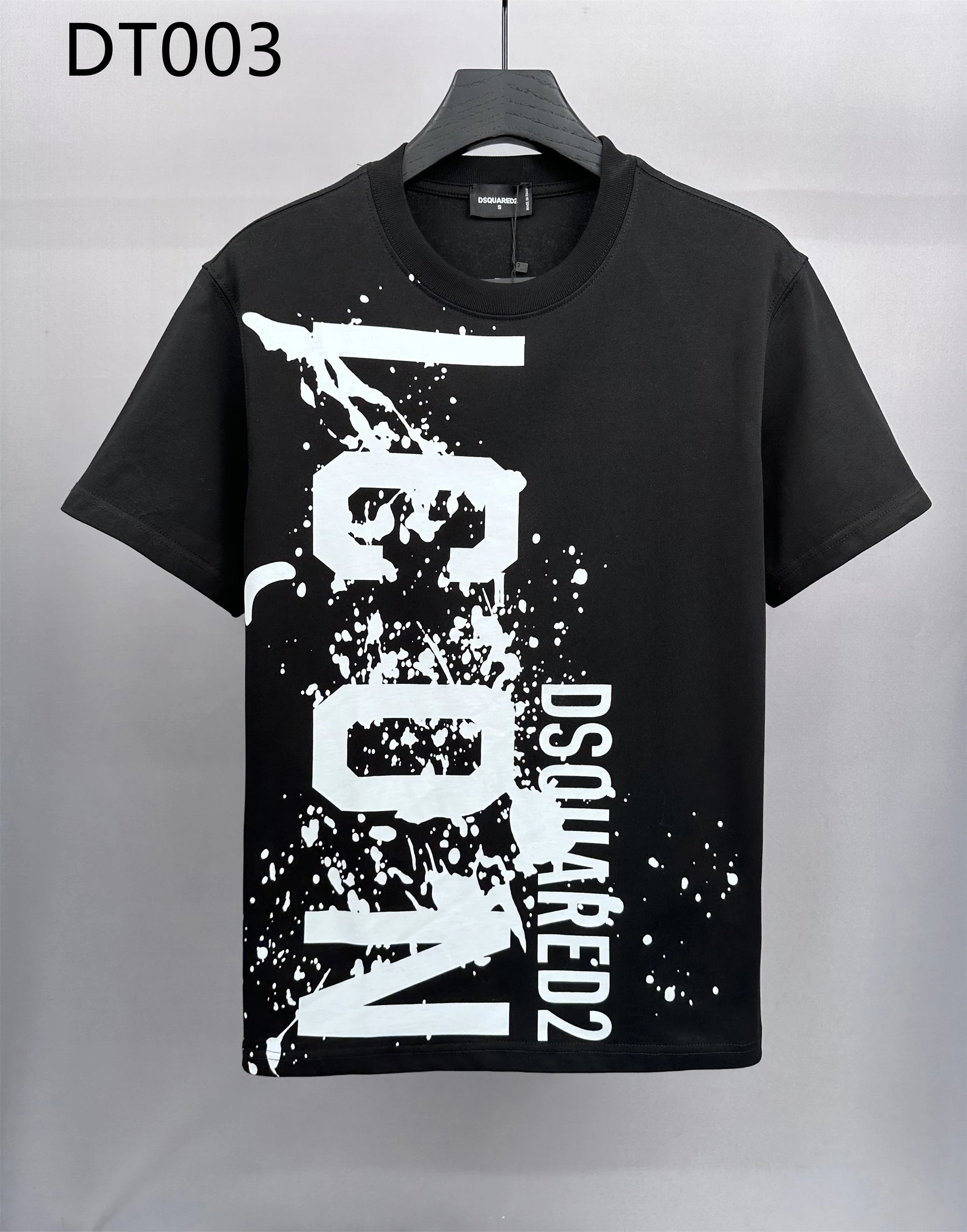 Dsquared2 Multi-Color Logo Stacked Print White T-Shirt - 11