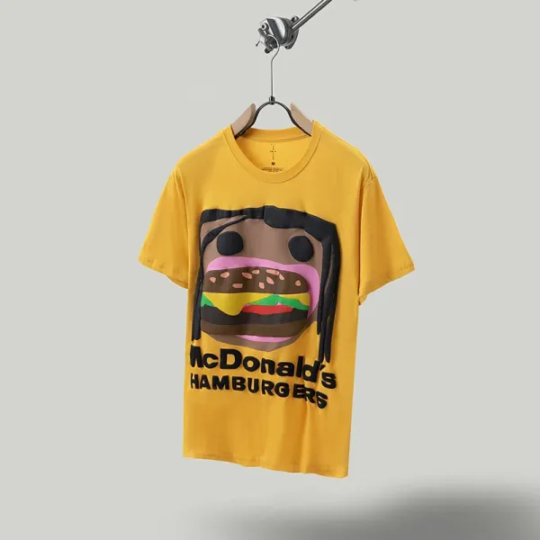 Travis Scott x McDonald's Hamburgers Yellow T-Shirt - 1