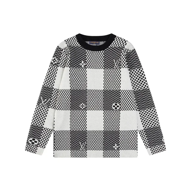 Louis Vuitton Knitwear Crewneck logo knit sweater product detail image 4