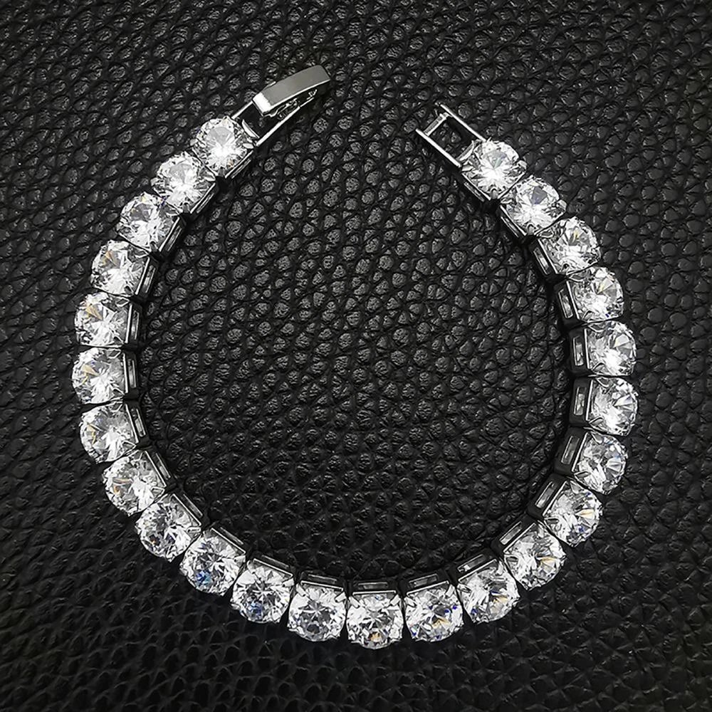 Design Tennis Bracelet Silver Clear Cubic Zirconia Bracelet Jewelry - 1