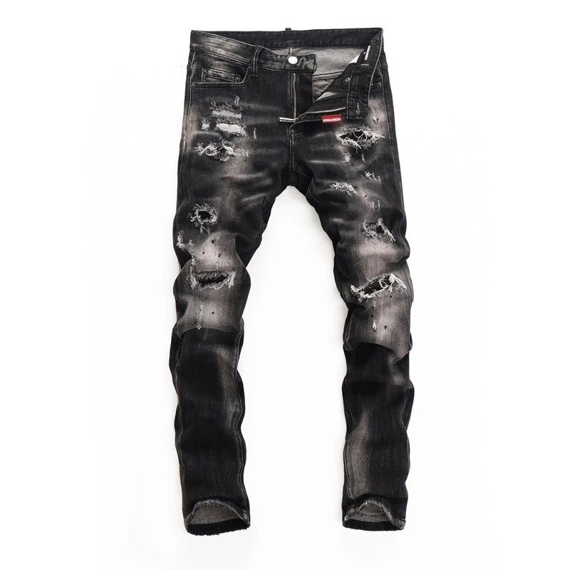 DSQUARED2 Brothers Slim Fit Distressed Blue Jeans - 4