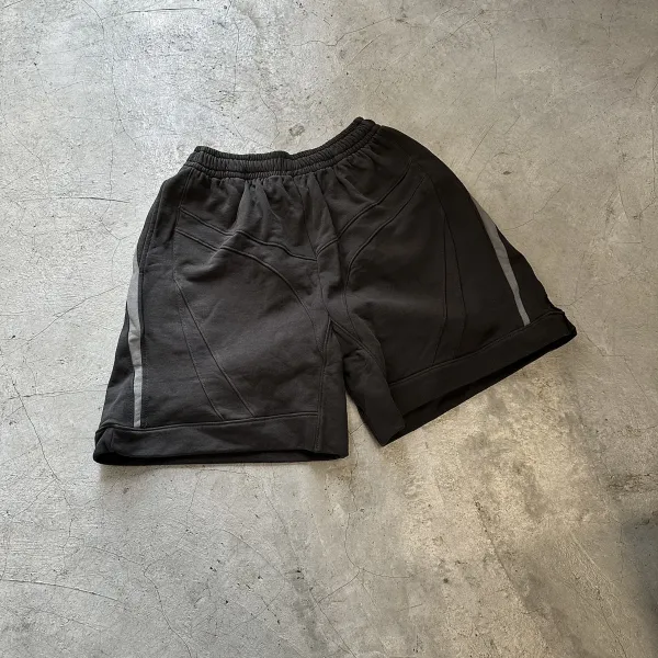 Design Technical Shorts Black with Reflective Stripes - 1