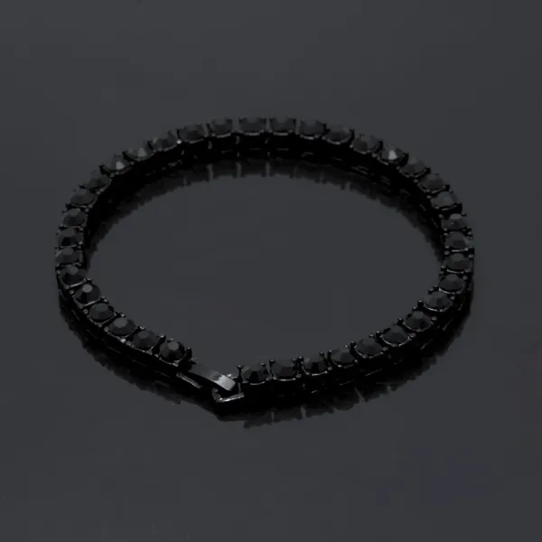 Design Tennis Bracelet Black Cubic Zirconia Bracelet Jewelry - 1