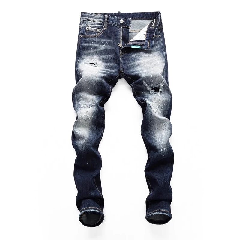 DSQUARED2 Brothers Slim Fit Distressed Blue Jeans - 12
