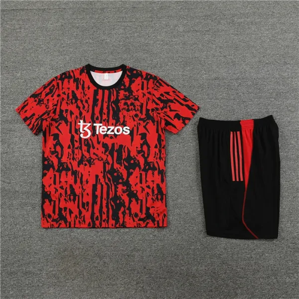 Tezos x Design Abstract Print Jersey Set Red Black - 1