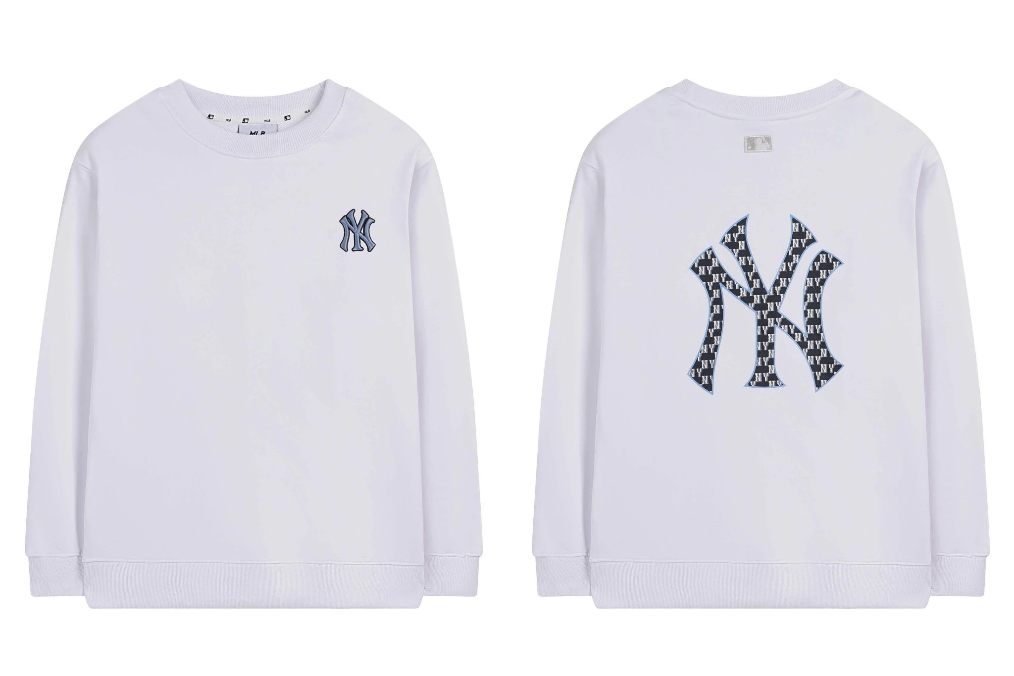 MLB Hoodies & Sweatshirts Crewneck NY Logo Patch Sweatshirt — 0457026CPZC