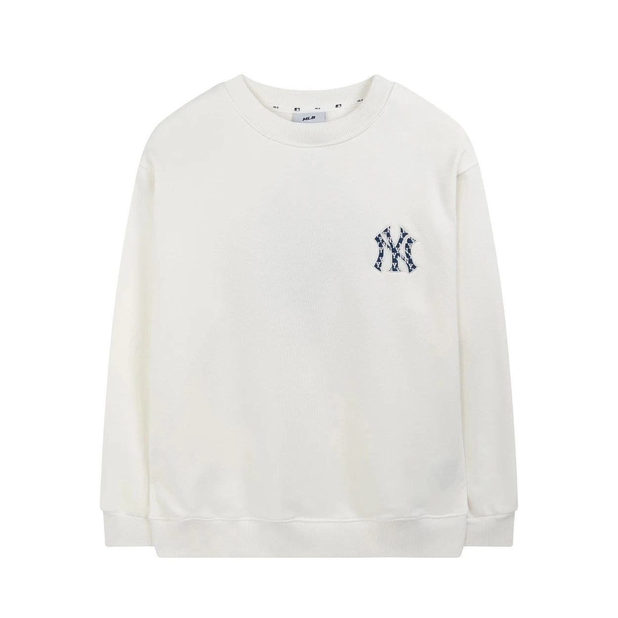 MLB Hoodies & Sweatshirts Crewneck NY Logo Patch Sweatshirt — 0457016CPZC