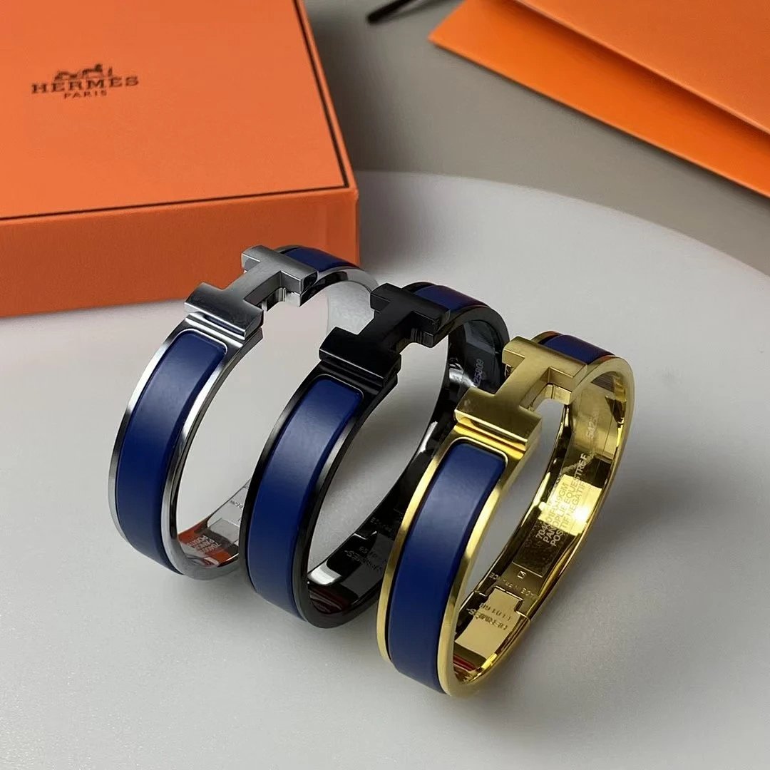 Hermès Clic H Bracelet Orange Enamel Gold-Plated Bracelet Jewelry Bracelets product detail 16 in Litbuy spreadsheet finds