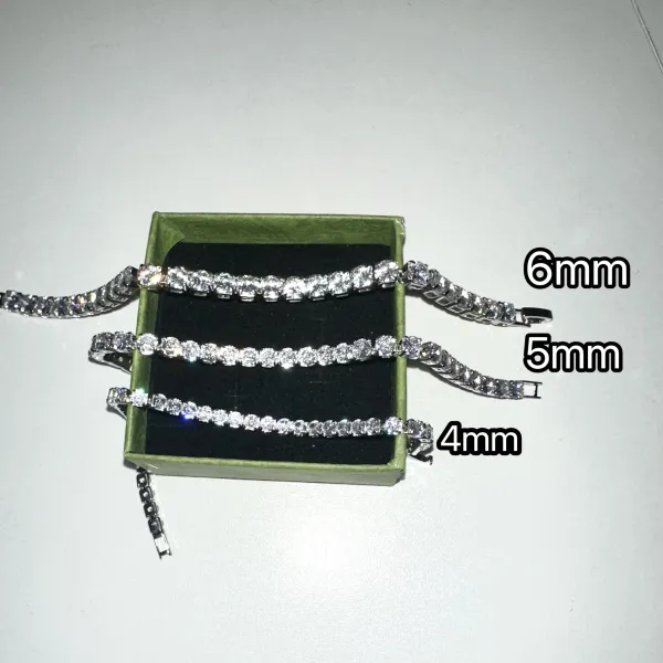 Design Tennis Bracelet Silver Cubic Zirconia Bracelet Jewelry - 4