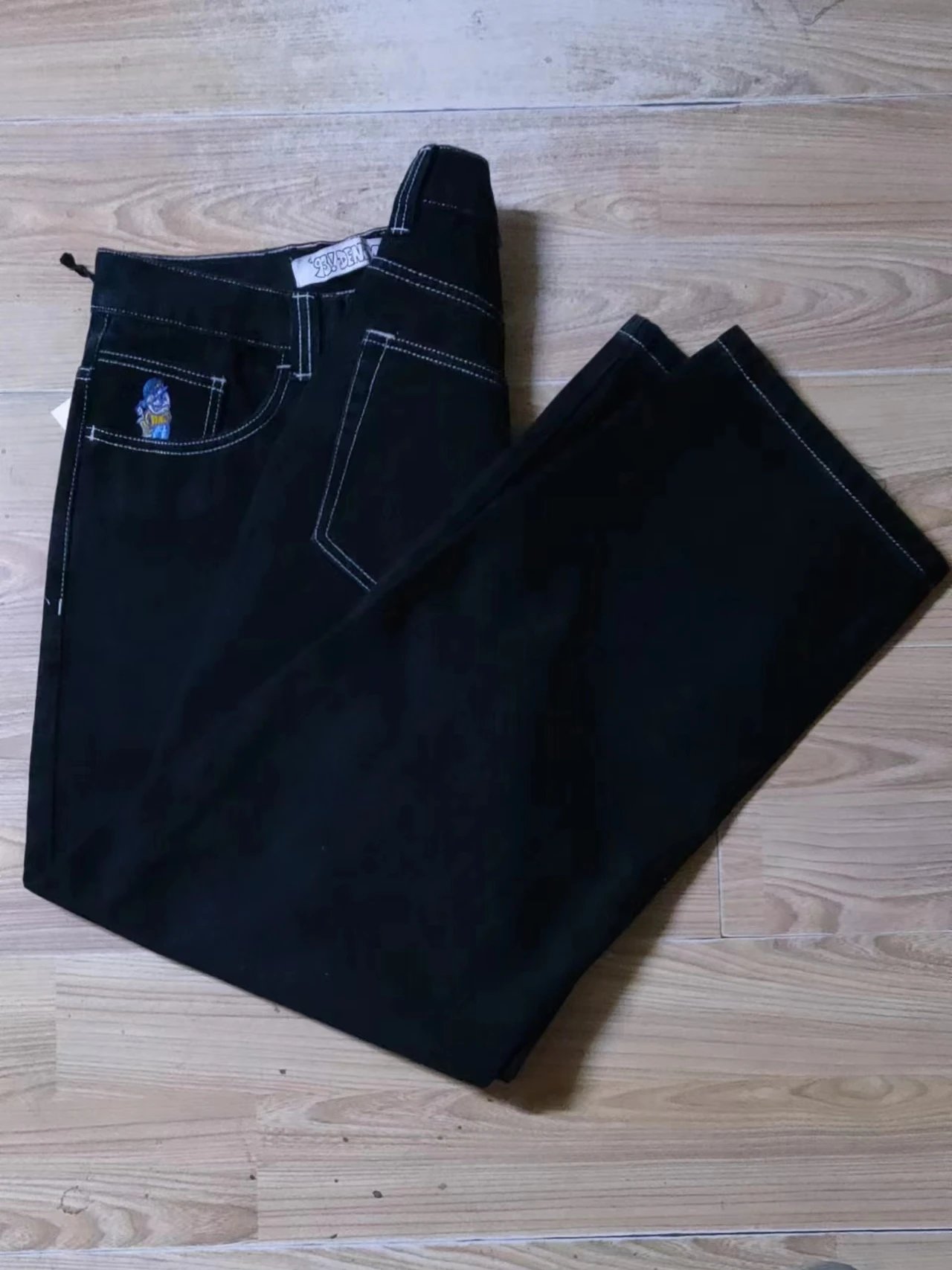 牛仔裤垮裤大裆裤阔腿宽松潮流休闲裤全棉精品Big BoyJeans拖地裤:findsindex.com