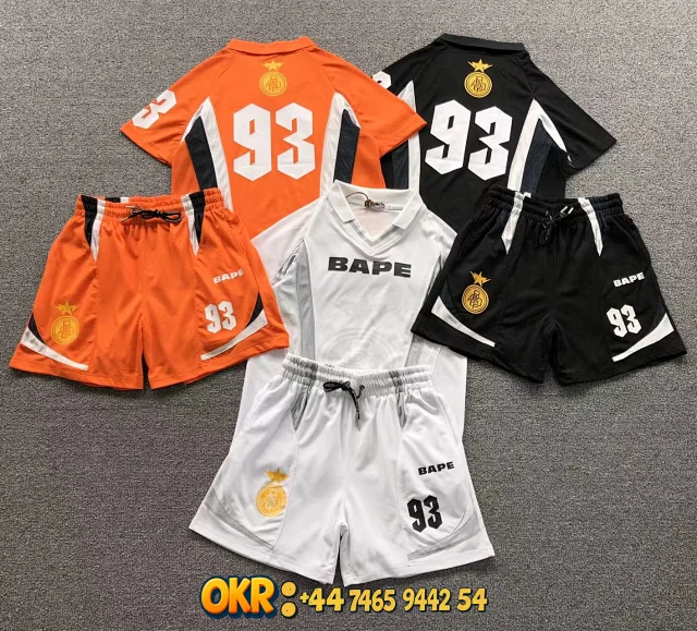 BAPE Matching Sets 93 Varsity Short-Sleeve Shirt and Shorts Set product detail image 1