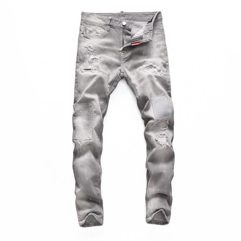 DSQUARED2 Brothers Slim Fit Distressed Blue Jeans - 3