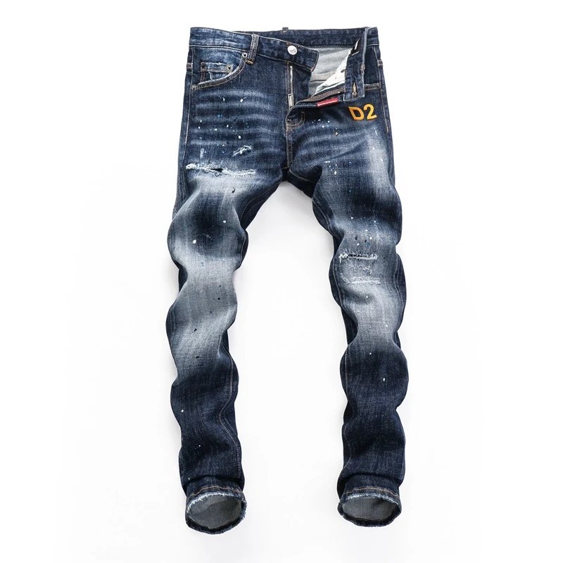 DSQUARED2 Brothers Slim Fit Distressed Blue Jeans - 11
