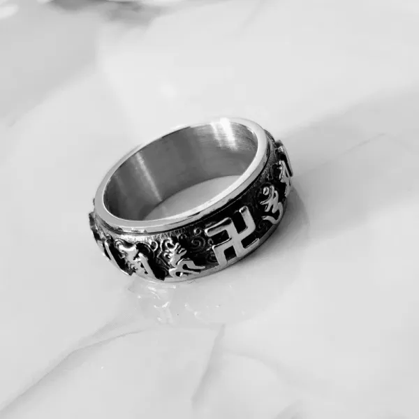 Design Fleur-de-Lis Silver Ring Jewelry - 5