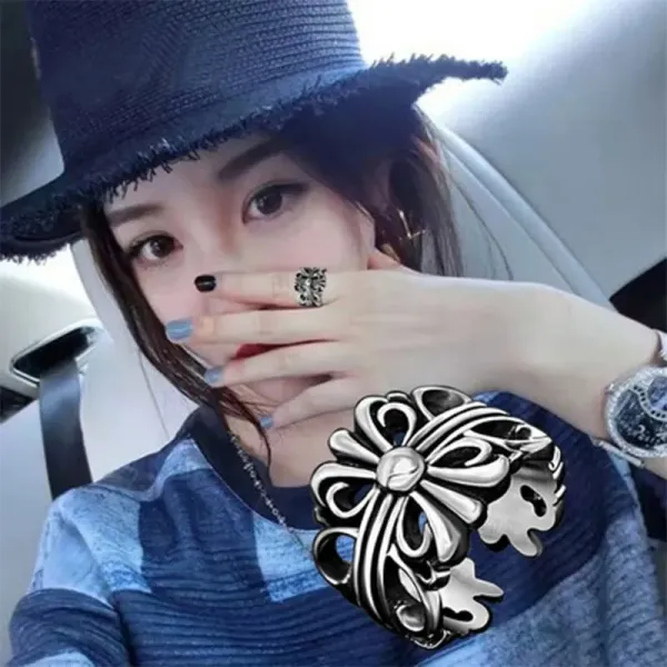 Design Fleur-de-Lis Silver Ring Jewelry - 13