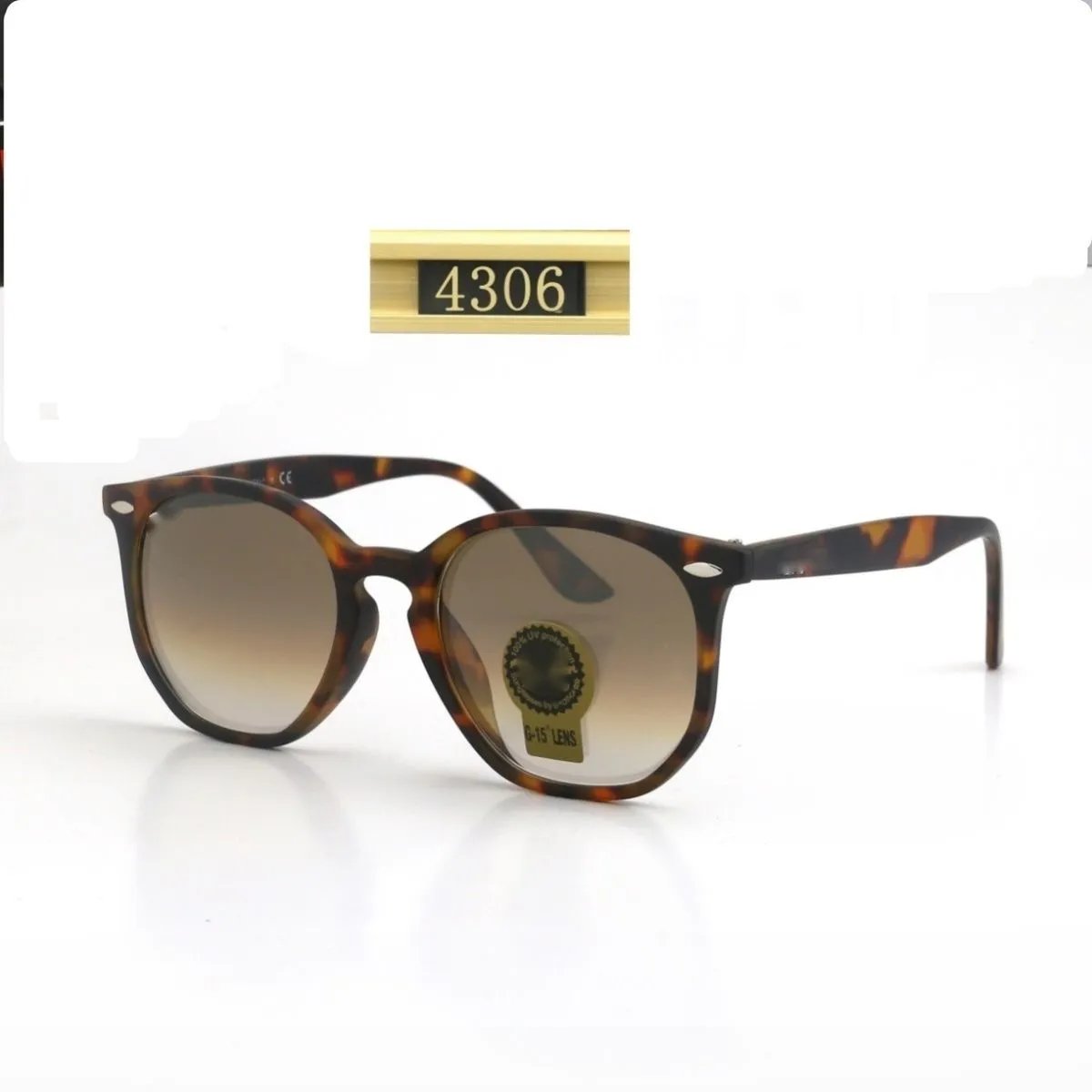 Tortoiseshell Gradient Lens Sunglasses 4306
