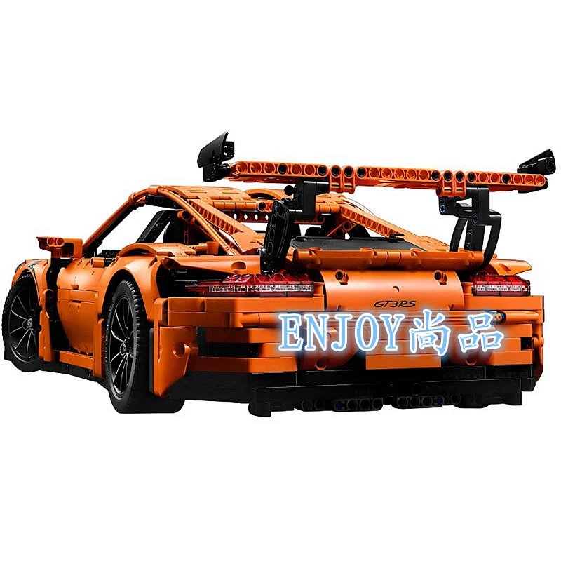 China 42056 Technology Mechanical Set Super Sports Car Racing Orange Porsche 911Gt3 Building Block Toy