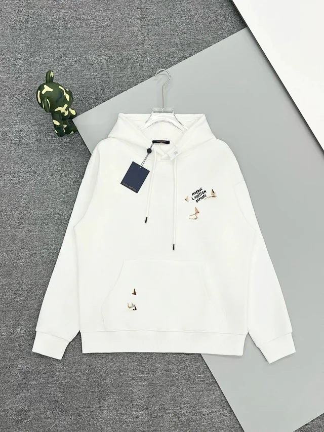 Louis Vuitton Hoodies & Sweatshirts Drawstring pullover hoodie with kangaroo pocket product detail image 6