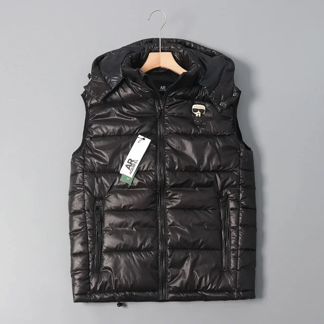 Unbranded Puffer vest and jackets with cartoon head patch product detail image 2
