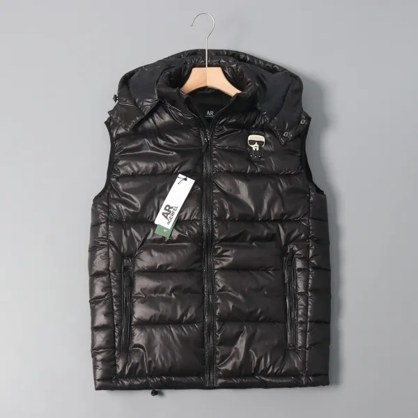 Comme des Garçons Karl Lagerfeld x AR Agerfel Hooded Puffer Vest Black Outerwear.vest - 3