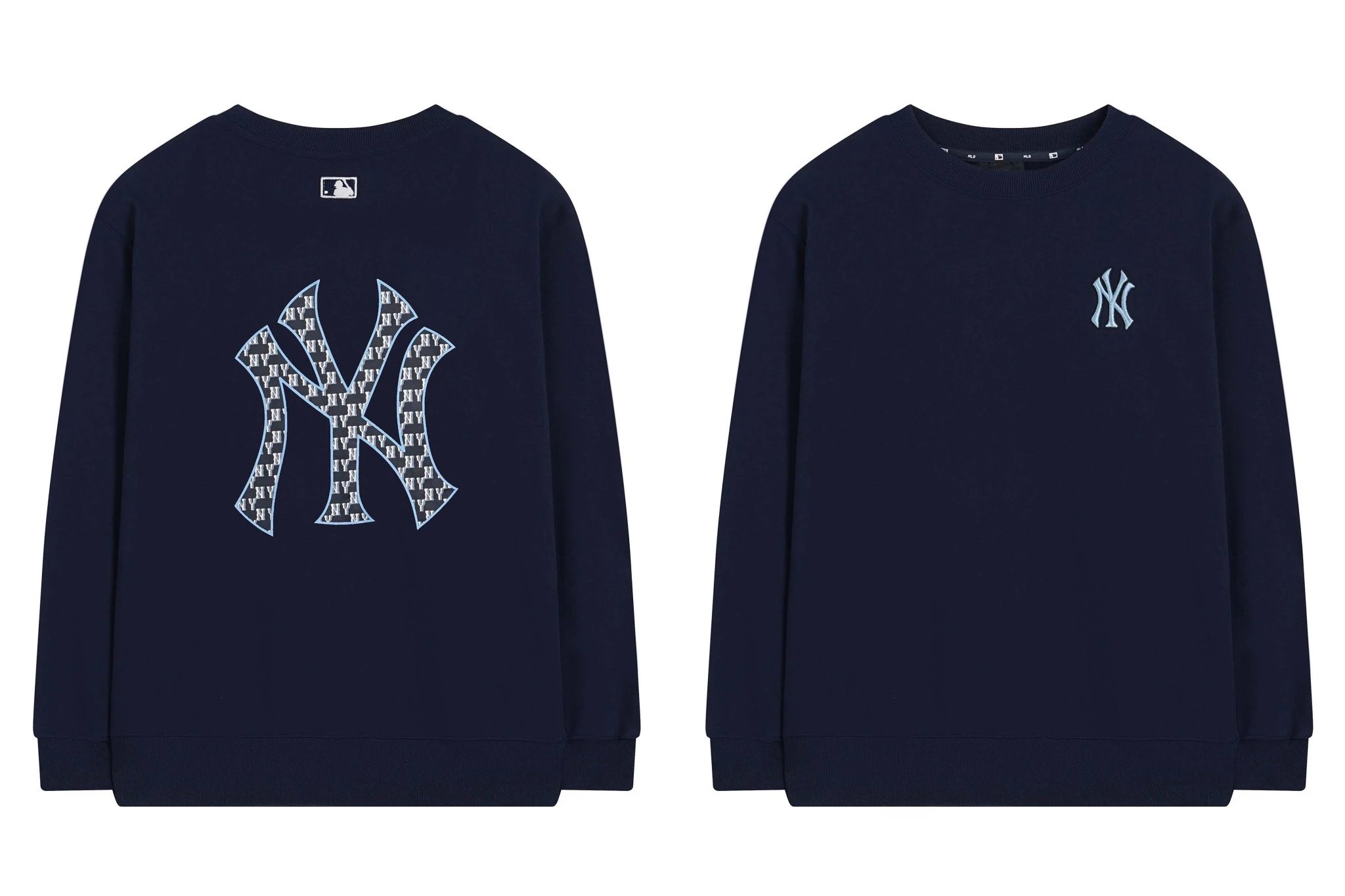 MLB Hoodies & Sweatshirts Crewneck NY Logo Patch Sweatshirt — 0457028CPZC
