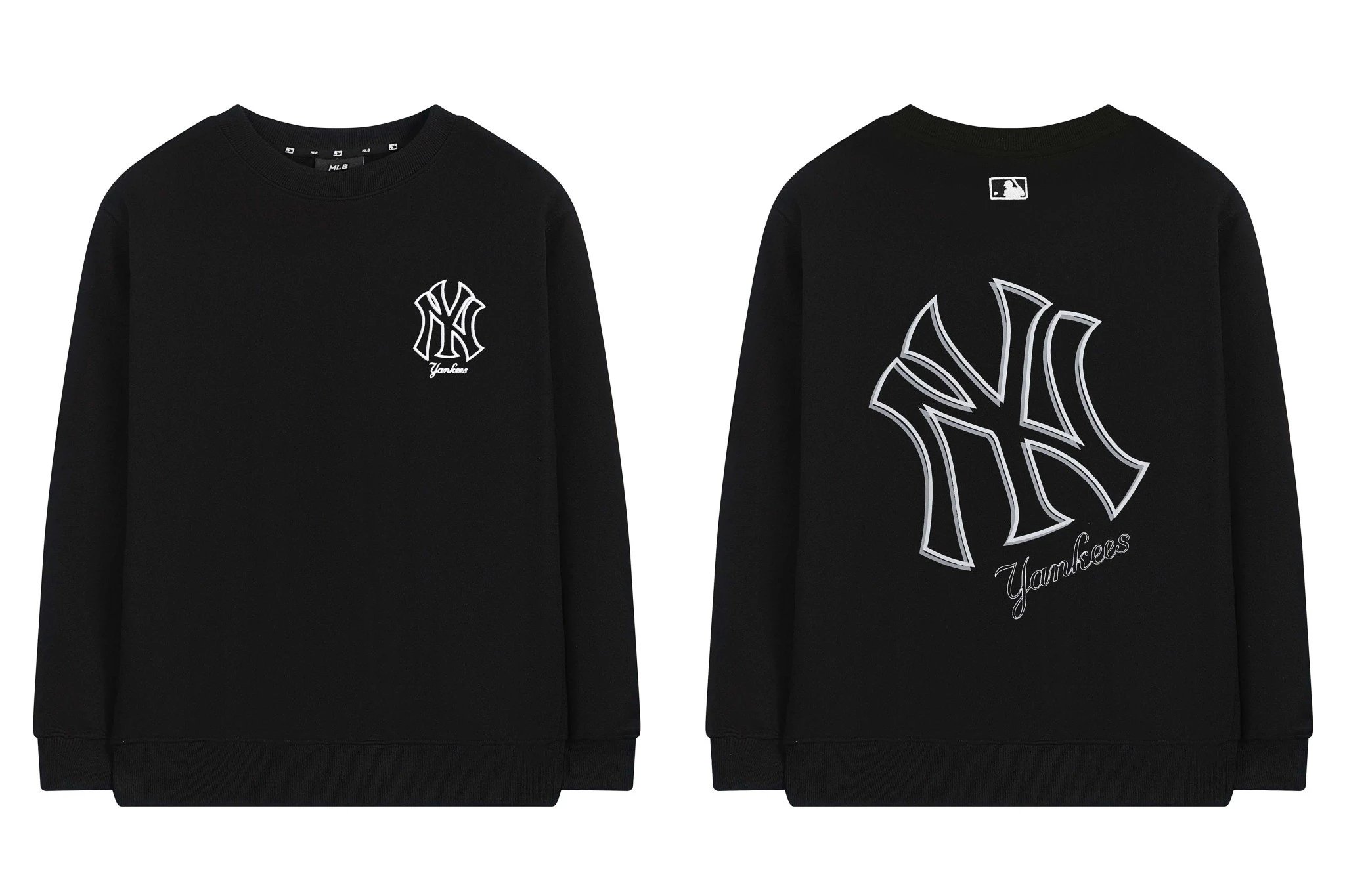 MLB Hoodies & Sweatshirts Crewneck NY Logo Patch Sweatshirt — 0457034CPZC
