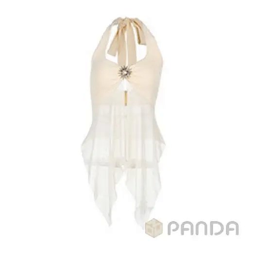 Hollowed-out backless halter top: seller detail photo 9