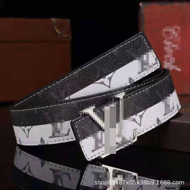 Black and white+silver buckle