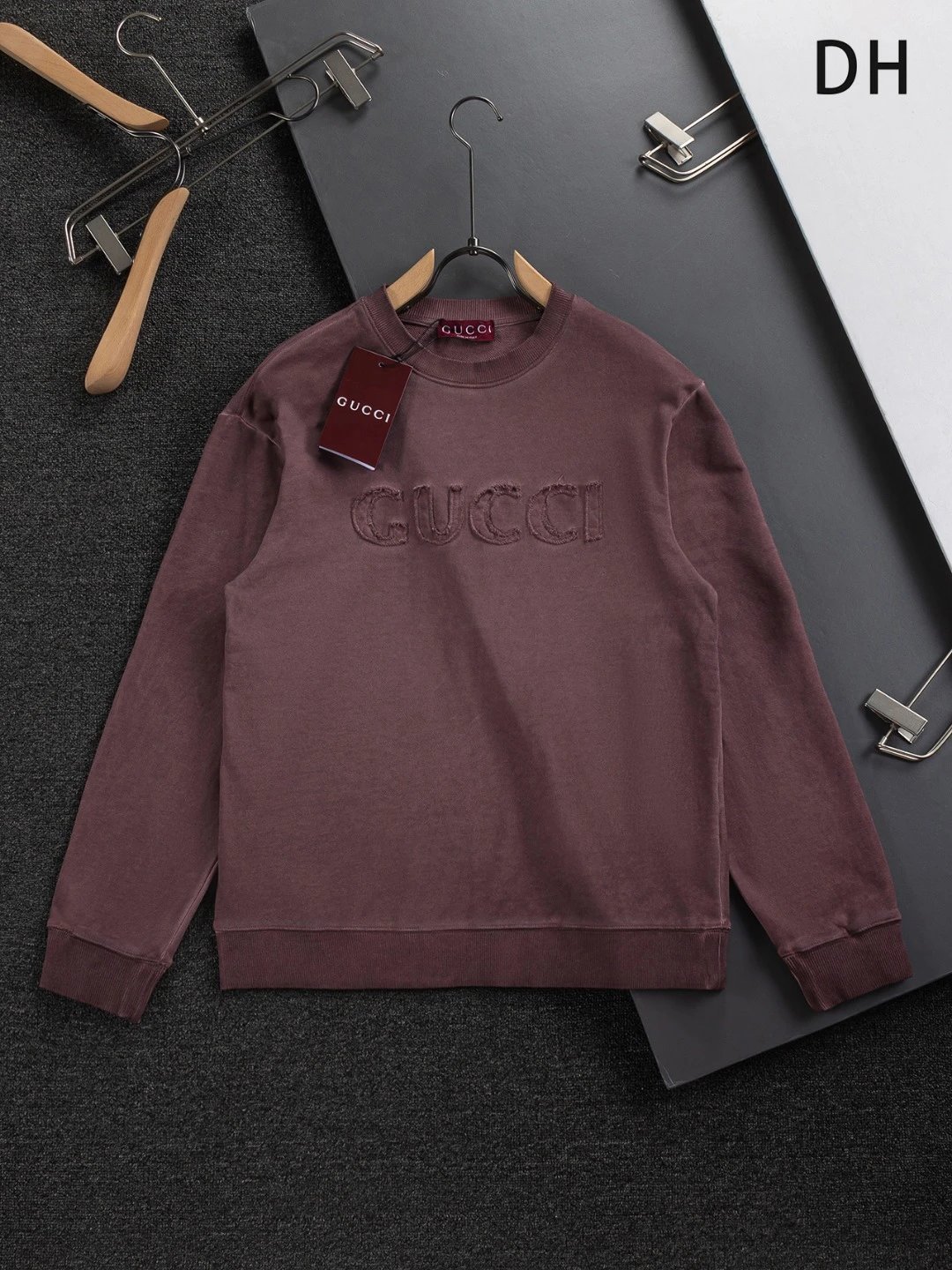 Gucci Embroidered Logo Black Hoodie - 5