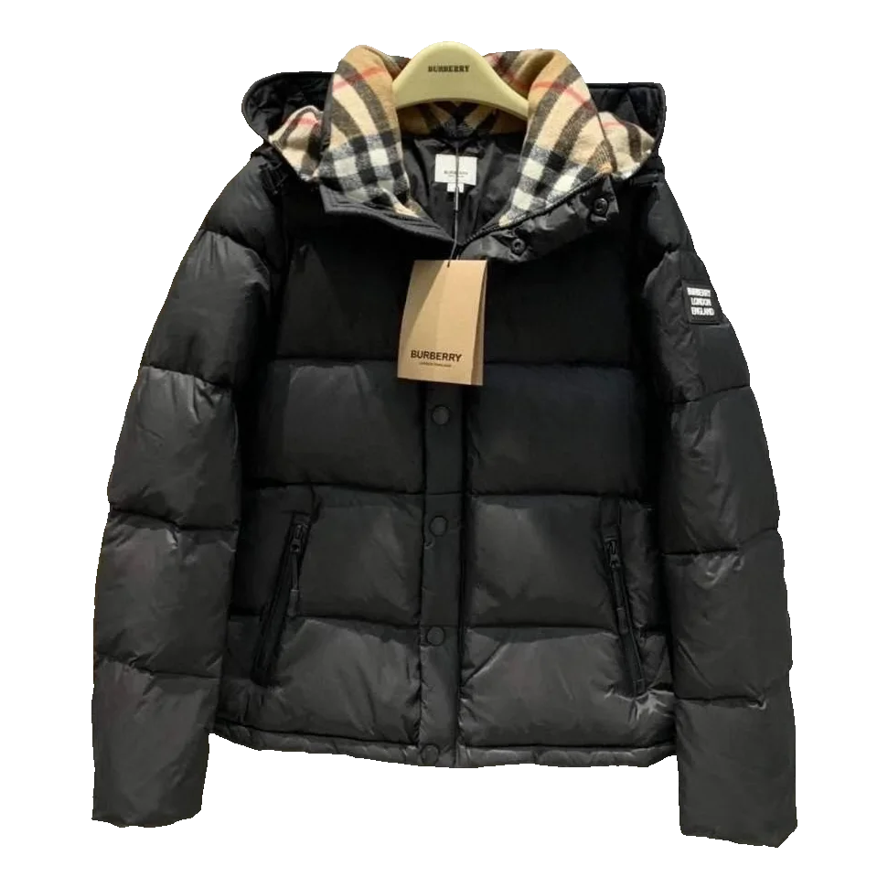 Burberry Classic Vintage Check Hooded Down Jacket