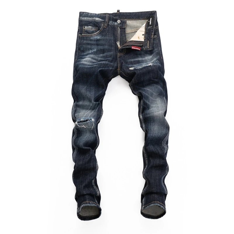 DSQUARED2 Brothers Slim Fit Distressed Blue Jeans - 8
