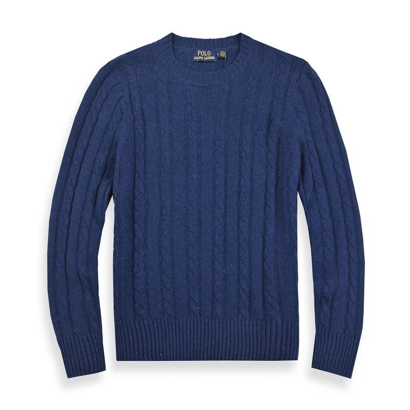 Polo Ralph Lauren Knitwear Cable-Knit Crewneck Sweater — M01 men's color blue