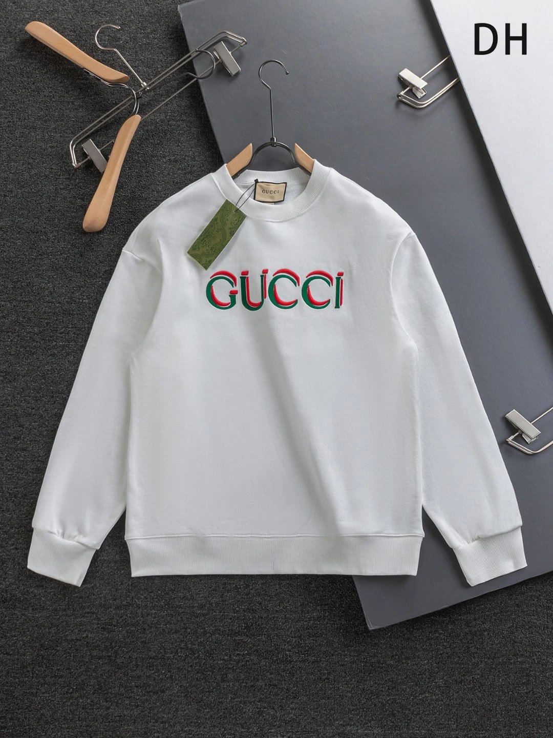 Gucci Embroidered Logo Black Hoodie - 4