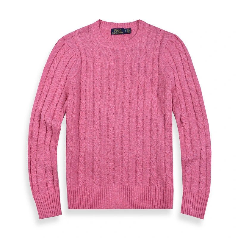 Polo Ralph Lauren Knitwear Cable-Knit Crewneck Sweater — M01 men's pink