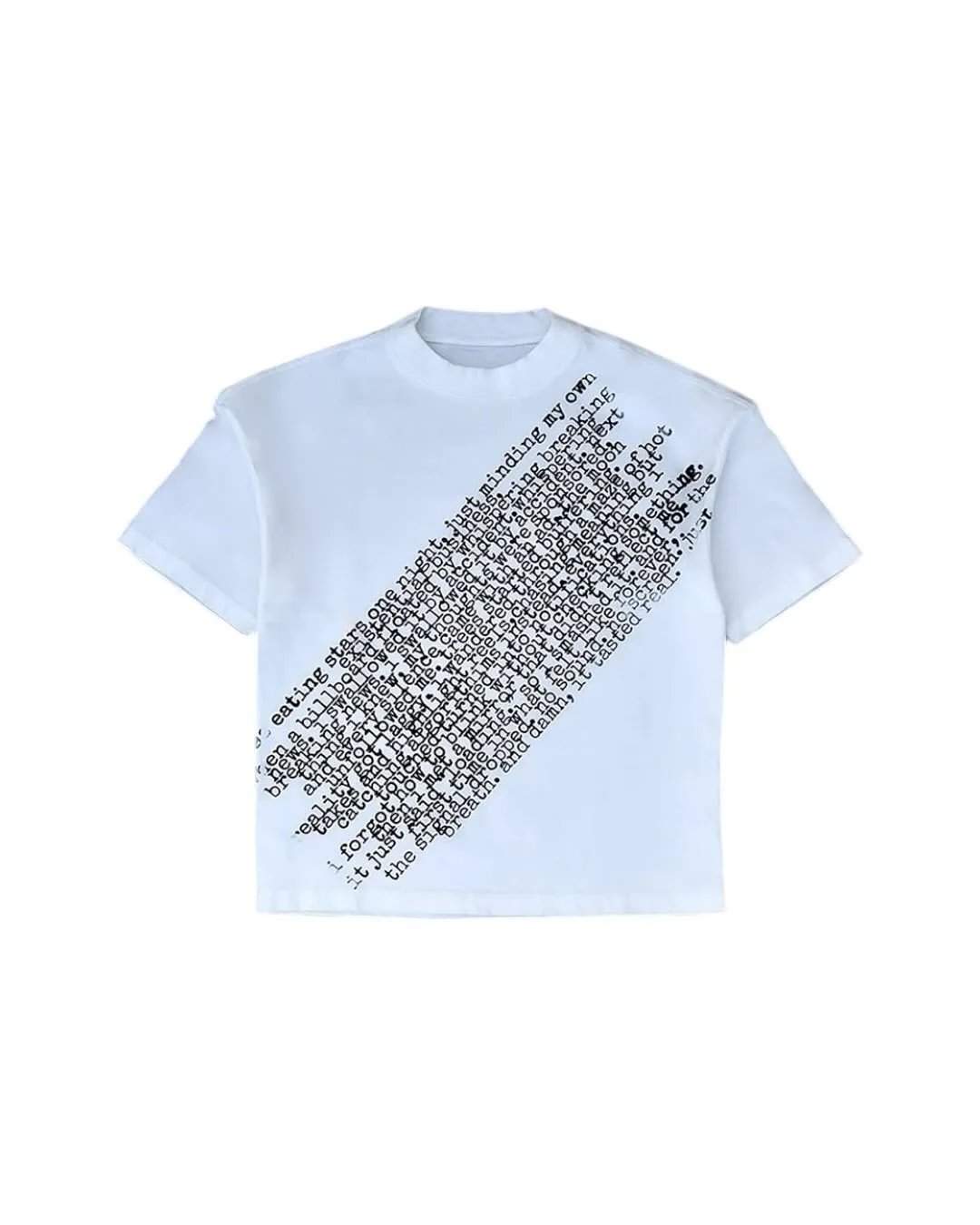 Other T-shirt Diagonal Text Print White