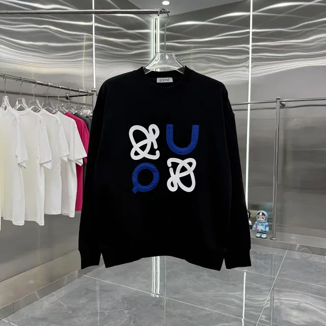 Loewe Hoodies & Sweatshirts Anagram embroidered crewneck sweatshirt product detail image 6
