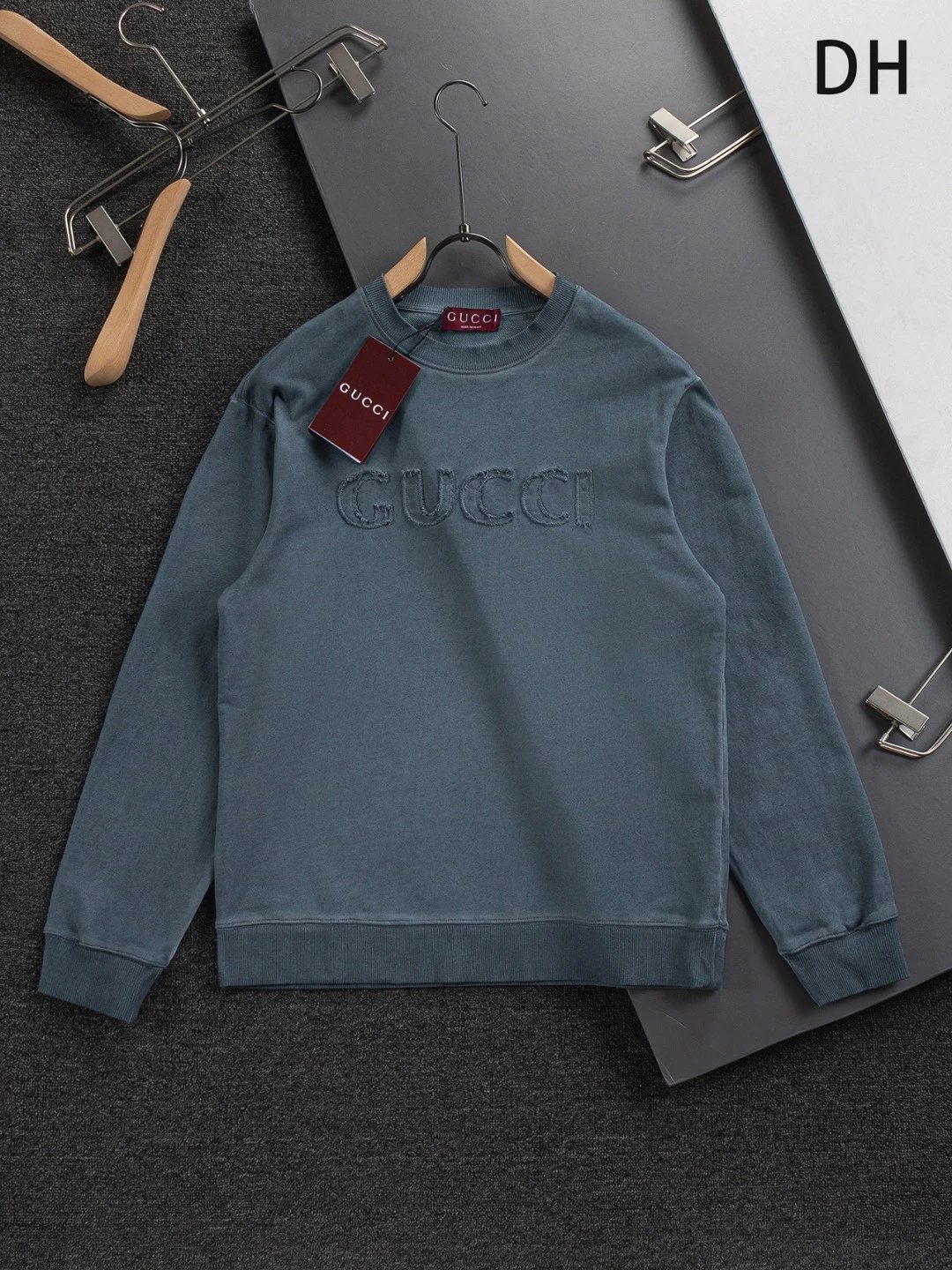 Gucci Embroidered Logo Black Hoodie - 8