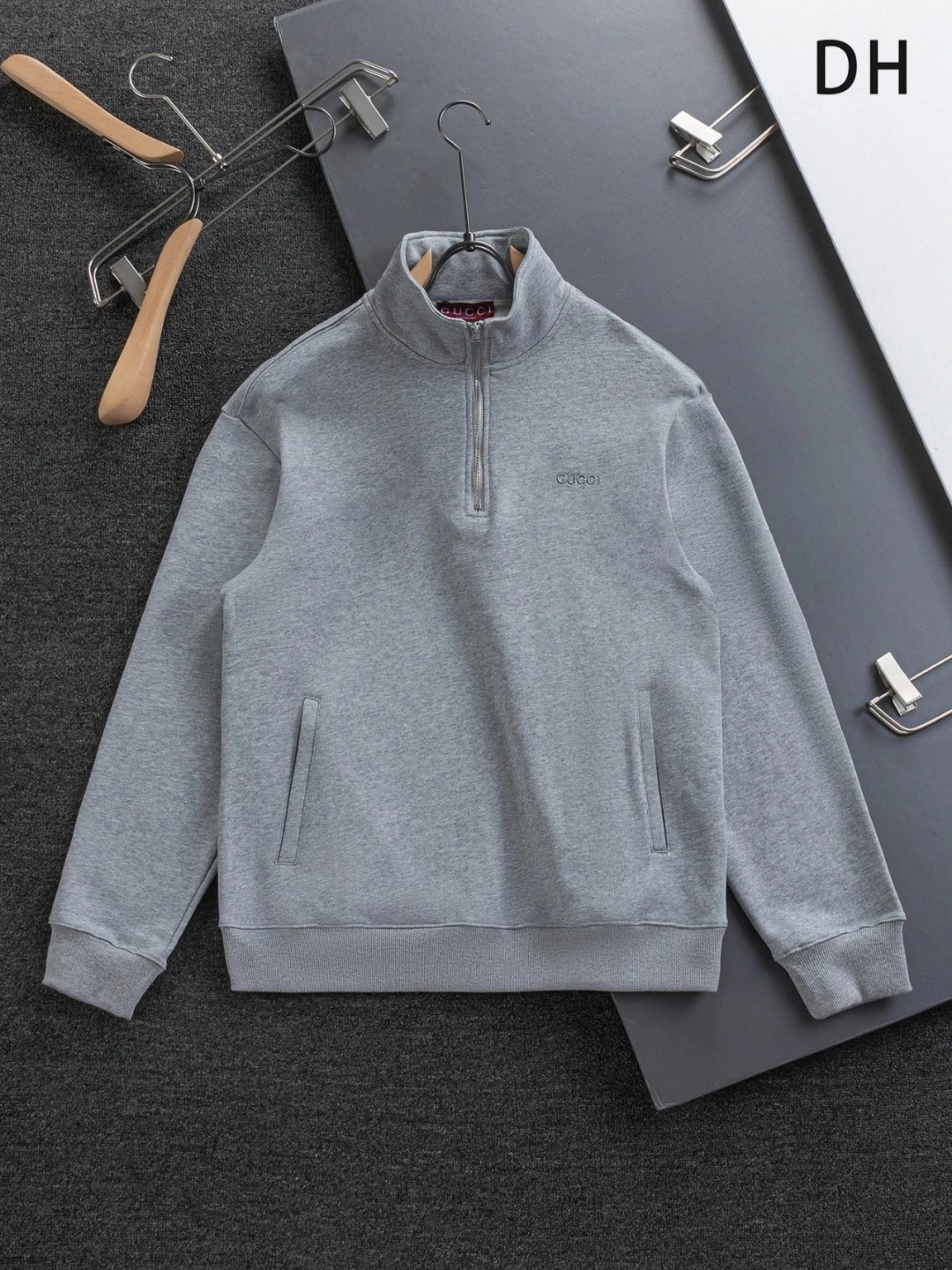 Gucci Embroidered Logo Black Hoodie - 11