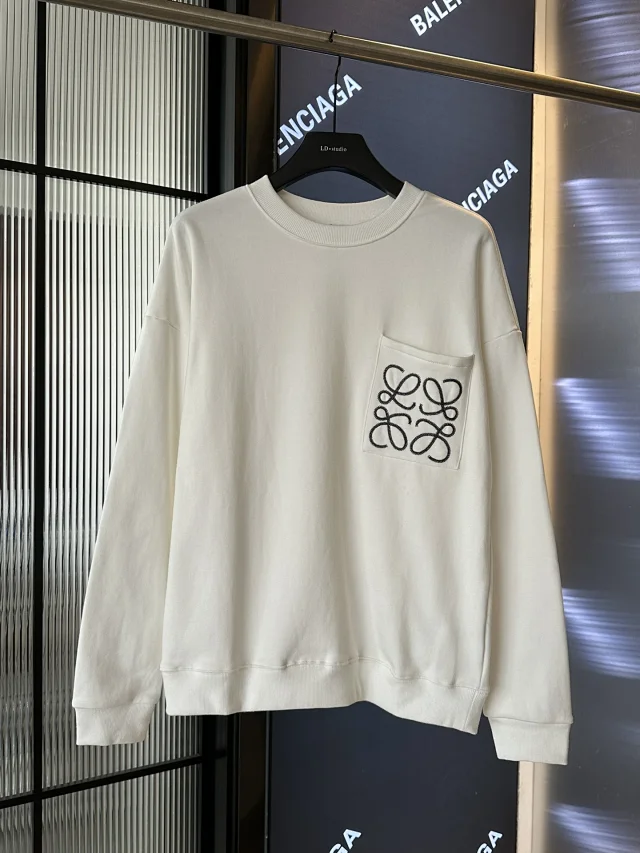 Loewe Hoodies & Sweatshirts Anagram embroidered crewneck sweatshirt product detail image 10