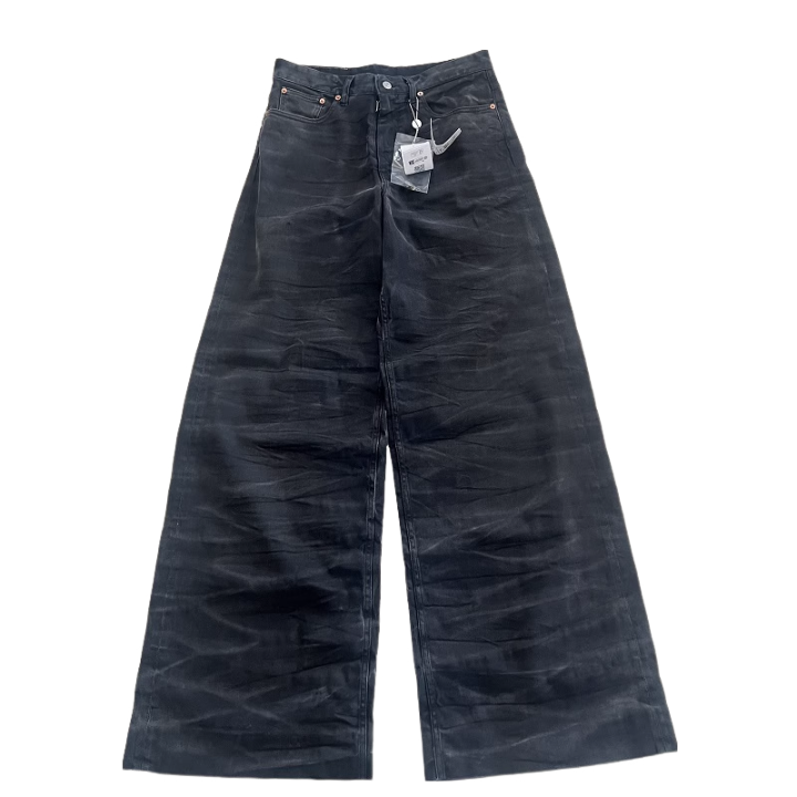 masion margiela creased denim